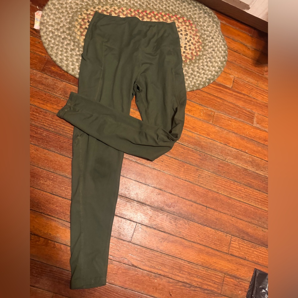 Chic Nation Olive Green Leggings